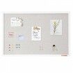 36"x24" White Cork Board with Linen Surface Wall-Mounted Bulletin Board