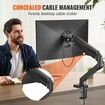 Single Monitor Mount, Supports 13"-32" (330-813 mm) Screen, Fully Adjustable Gas Spring Monitor Arm, Hold up to 9.1 kg, Computer Monitor Stand Holder with C-Clamp/Grommet Mounting Base, VESA Mount Bracket