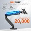 Single Monitor Mount, Supports 13"-32" (330-813 mm) Screen, Fully Adjustable Gas Spring Monitor Arm, Hold up to 9.1 kg, Computer Monitor Stand Holder with C-Clamp/Grommet Mounting Base, VESA Mount Bracket