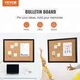 Cork Board Bulletin Board 36" x 24" with MDF Sticker Frame Wall Mounted