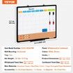 24"x18" Monthly Calendar Whiteboard & Cork Board Combo with Aluminum Frame