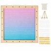 Gradient Felt Letter Board, 253x253 mm Felt Message Board, Changeable Sign Boards with 510 Letters, Stand, and Built-in LED Lights, Baby Announcement Sign for Home Classroom Office Decor Wedding