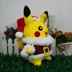 Pokemon  25cm Christmas Pikachu Plush with Santa Hat Accessory  Quality Soft Stuffed Animal Toy