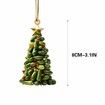 Christmas Tree Shape Bookshelf Pendant,Hanging Sleigh Pendants,Christmas Books Acrylic Ornaments Gifts (F)