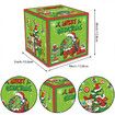 Grinch Christmas Money Box DIY Fun Cash Gift Holder with 30 Transparent Bags Surprise Holiday Gift for Kids Parents and Friends