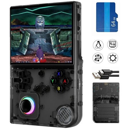 RG40XX V Handheld Game Console 4.0In Screen with 64G TF Card Pre-Installed 5223 Games Supports 5G WiFi 4.2 Bluetooth Online Fighting,Streaming and HDMI Retro Emulator (Black)