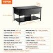 Lift Top Coffee Table 39.4" Rectangle Coffee Table with Light & USB Black