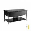 Lift Top Coffee Table 39.4" Rectangle Coffee Table with Light & USB Black