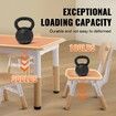 Kids Table and 4 Chairs Set, Height Adjustable Toddler Table and Chair Set, Graffiti Desktop, Children Multi-Activity Table for Art, Craft, Reading, Learning