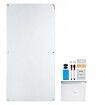 Magnetic Glass Whiteboard, Dry Erase Board 72"x36", Wall-Mounted Large White Glassboard Frameless, with Marker Tray, an Eraser and 2 Markers, White