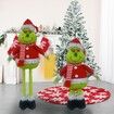 Christmas Standing Grinch, Xmas Stuffed Grinch Standing Figure with Extendable Legs for Christmas Floor Decor,1 Pack