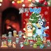 Bluey Advent Calendar, 24Pcs Cute Cartoon Puppy Figures Doll Xmas Vacation Stocking Stuffer Gifts