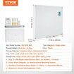 Magnetic Glass Whiteboard, Dry Erase Board 48"x32", Wall-Mounted Large White Glassboard Frameless, with Marker Tray, an Eraser and 2 Markers, White