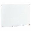 Magnetic Glass Whiteboard, Dry Erase Board 48"x32", Wall-Mounted Large White Glassboard Frameless, with Marker Tray, an Eraser and 2 Markers, White