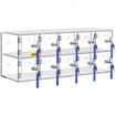Cell Phone Storage Locker, 10 Slots Acrylic Material with Door Locks and Keys, Wall-Mounted Cabinet Pocket Office Classroom Gym Box, Clear