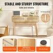 Rattan Console Table with 2 Storage Drawers Rattan Sliding Door Natural