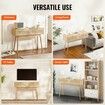 Rattan Console Table with 2 Storage Drawers Rattan Sliding Door Natural