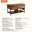 Lift Top Coffee Table 39.4" Rectangle Coffee Table with Light & USB Brown