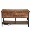 Lift Top Coffee Table 39.4" Rectangle Coffee Table with Light & USB Brown