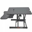 Standing Desk Converter, Two-Tier Stand up Desk Riser, 915 mm Large Sit to Stand Desk Converter, 140-510 mm Adjustable Height, for Monitor, Keyboard & Accessories Used in Home Office