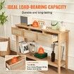 Rattan Console Table with 3 Storage Drawers Rattan Sliding Door Natural