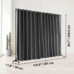 Room Divider, 8 ft x 10 ft (96×120inch) Portable Panel Room Divider with Wheels Curtain Divider Stand, Room Divider Privacy Screen for Office, Bedroom, Dining Room, Study, Black