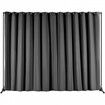 Room Divider, 8 ft x 10 ft (96×120inch) Portable Panel Room Divider with Wheels Curtain Divider Stand, Room Divider Privacy Screen for Office, Bedroom, Dining Room, Study, Black