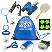 Outdoor Adventure Camping Kit & Bug Catcher Kit with Drawstring Bag, Binoculars, Educational Nature Exploration Toys Gift for Boys & Girls