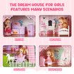 Girls Doll House Dream Land Cottage DIY Pretend Play Furniture Princess Pet Dolls Toys Set Children Roleplay Accessories Christmas Birthday Gift