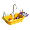 Kids Play Kitchen Sink Toys Game Set Food Utensils Wash Basin Faucet Tap Playset Pretend Role Electric Dishwasher Auto Water Circulation System