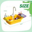 Kids Play Kitchen Sink Toys Game Set Food Utensils Wash Basin Faucet Tap Playset Pretend Role Electric Dishwasher Auto Water Circulation System