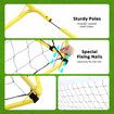 Soccer Goal Portable Football Net Metal Frame Backyard Park Training Set Practice Outdoor Game Sports Match Kids Youth 1.8x3.6m with Storage Bag