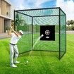 Genki Golf Practice Cage 3M Hitting Net Target Set Sport Netting Training Aids Steel Frame Swing Driving Football Baseball Nets Indoor Outdoor