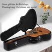 Melodic Acoustic Guitar Hard Shell Case Classical Electric Dreadnought Standard 6 12 Strings Gig Accessory Storage with Lock Wooden Black