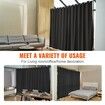 Room Divider, 8 ft x 10 ft Portable Panel Room Divider with Wheels Curtain Divider Stand, Room Divider Privacy Screen for Office, Bedroom, Dining Room, Study, Black