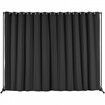 Room Divider, 8 ft x 10 ft Portable Panel Room Divider with Wheels Curtain Divider Stand, Room Divider Privacy Screen for Office, Bedroom, Dining Room, Study, Black