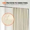 Room Divider, 8 ft x 10 ft(96×120inch) Portable Panel Room Divider with Wheels Curtain Divider Stand, Room Divider Privacy Screen for Office, Bedroom, Dining Room, Study, Beige