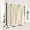 Room Divider, 8 ft x 10 ft(96×120inch) Portable Panel Room Divider with Wheels Curtain Divider Stand, Room Divider Privacy Screen for Office, Bedroom, Dining Room, Study, Beige