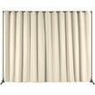Room Divider, 8 ft x 10 ft(96×120inch) Portable Panel Room Divider with Wheels Curtain Divider Stand, Room Divider Privacy Screen for Office, Bedroom, Dining Room, Study, Beige