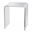 Acrylic End Table, C-Shaped Lucite Side Table, Clear Acrylic Side Table for Drink, Food, Snack used in Living Room, Bedroom, and Study