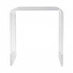 Acrylic End Table, C-Shaped Lucite Side Table, Clear Acrylic Side Table for Drink, Food, Snack used in Living Room, Bedroom, and Study