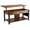 Lift Top Coffee Table 41.7" Rectangle Coffee Table for Living Room Brown