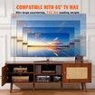 Rattan TV Stand, Mid Century Modern TV Stand for 65 inch TV, Boho Rattan TV Cabinet with Build-in Socket and USB Ports, Adjustable Shelfs for Living Room, Media Room, Walnut