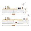 Extendable TV Stand Unit Storage Cabinet Entertainment Television Console Table Media Centre Bench 4 Drawers 180 to 270cm