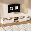 Extendable TV Stand Unit Storage Cabinet Entertainment Television Console Table Media Centre Bench 4 Drawers 180 to 270cm