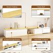 Extendable TV Stand Unit Storage Cabinet Entertainment Television Console Table Media Centre Bench 4 Drawers 180 to 270cm