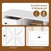 Farmhouse TV Stand Unit White Modern Rustic Kitchen Buffet Table Storage Cabinet Television Entertainment Centre with Barn Doors