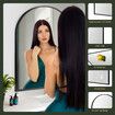 Arch Wall Mirror Vanity Bathroom Large Black Framed Decorative Mount Makeup Shower Shaving Dressing Bedroom Hallway Decor