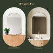 Arch Mirror Wall Vanity Large Bathroom Decorative Mount Gold Framed Makeup Shower Dressing Shaving Bedroom Hallway Decor