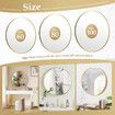 100cm Round Wall Mirror Bathroom Vanity Gold Bedroom Large Standing Mount Decorative Circle Hallway Makeup Shaving Shower